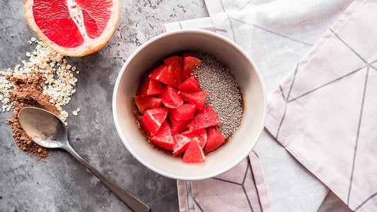 Quick, High Fibre Choc Oatmeal Breakfast Bowl